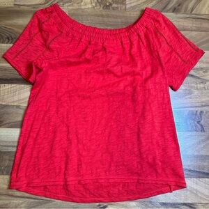 Women's Red Off-Shoulder Top